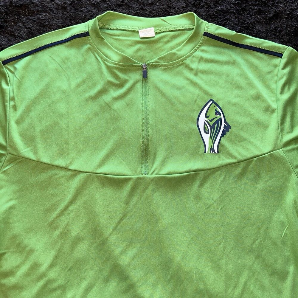 Gwinnett Stripers MiLB 1/4 Zip Green SGA Short Sleeve Shirt‎ Mens M